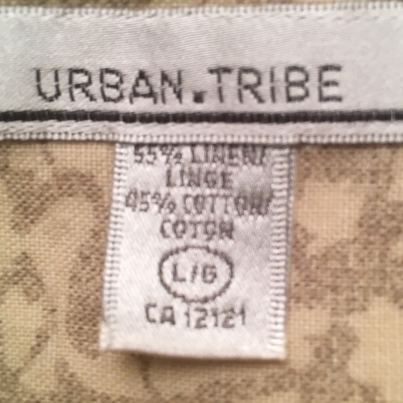 🤙🏼 Men’s Linen Blend Paisley Shirt. Large.GUC - Picture 3 of 5